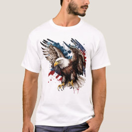 American Eagle Water Color Design T-Shirt