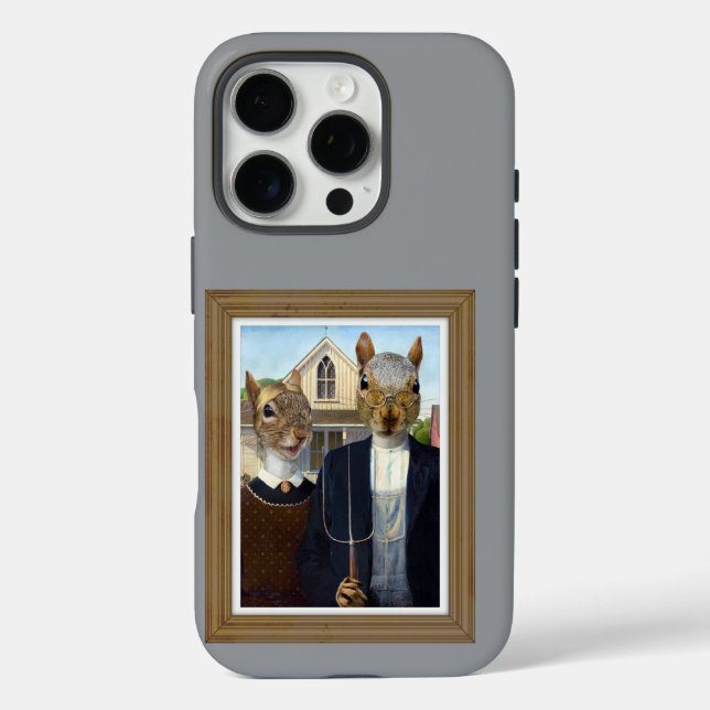 American Eichhörnchen Gothic - lustig Case-Mate iPhone Hülle (Rückseite)
