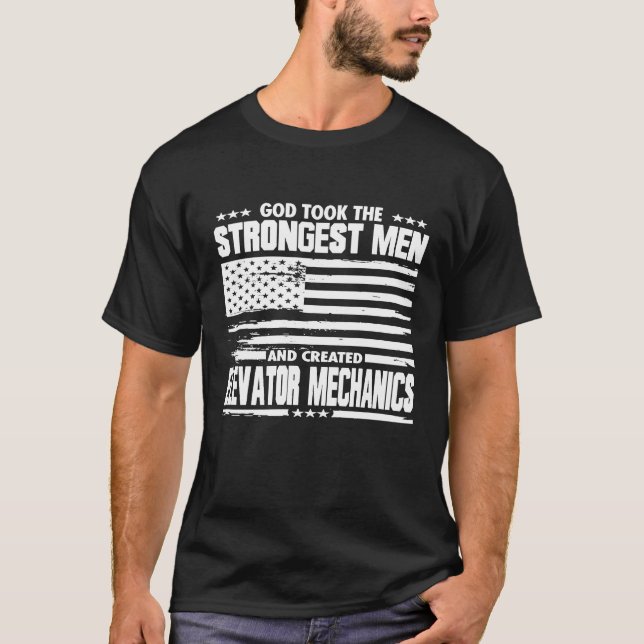 American Elevator Mechanical Gewerkschaft Worker P T-Shirt (Vorderseite)