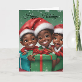 American Elf Holiday Card Karte