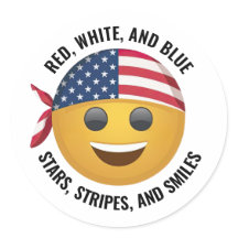 American Emoji Face Stickers