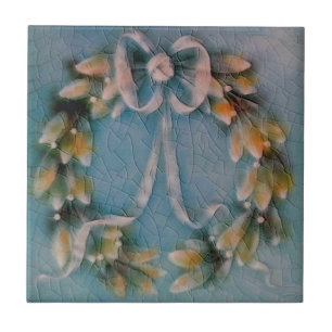 American Encausa Blue Wreath Imitats Relief Fliese