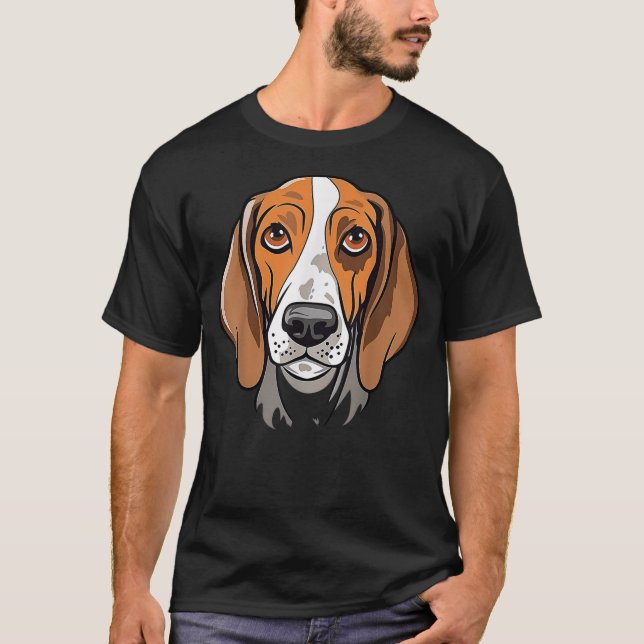 American English Coonhound Cute Cartoon Puppy Dog  T-Shirt (Vorderseite)