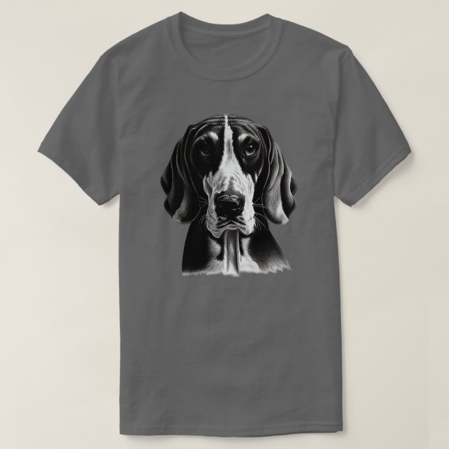 American English Coonhound Dog T-Shirt (Design vorne)