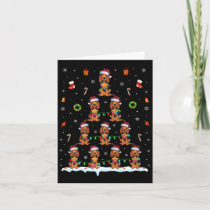 American English Coonhound Dog Xmas Tree Light for Karte