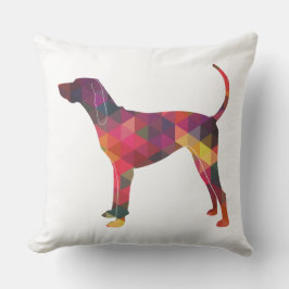 American English Coonhound Geometric Silhouette Kissen