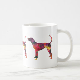 American English Coonhound Geometric Silhouette Tasse