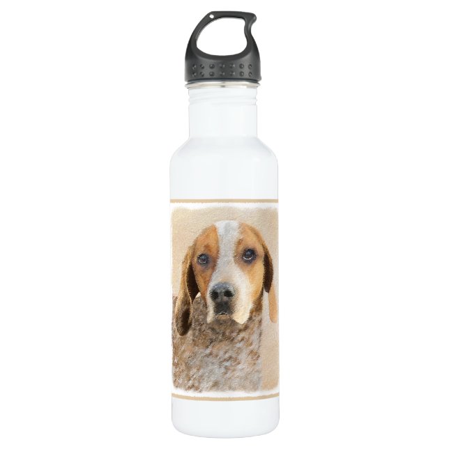 American English Coonhound Painting - Dog Art Edelstahlflasche (Vorderseite)
