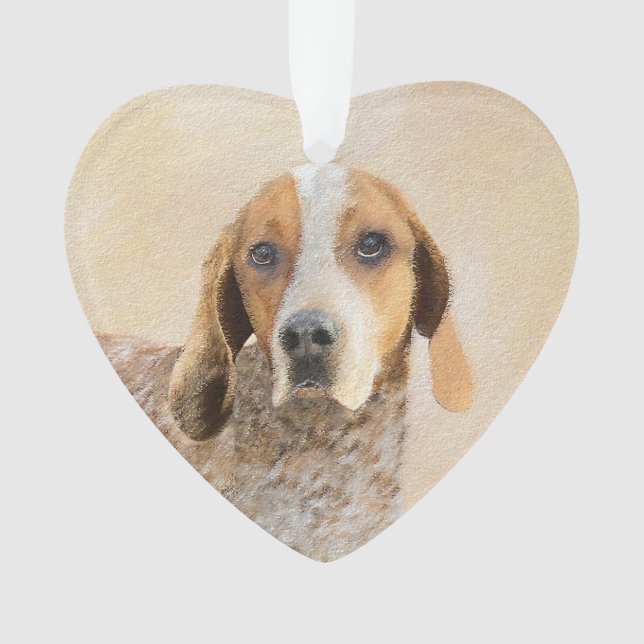 American English Coonhound Painting - Dog Art Ornament (Vorderseite)