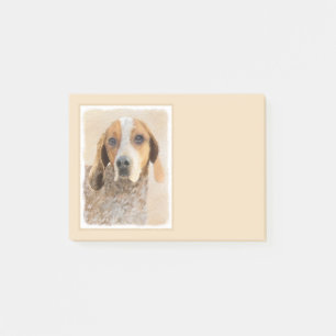 American English Coonhound Painting - Dog Art Post-it Klebezettel