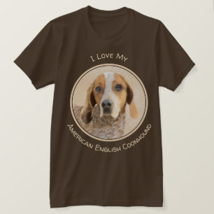 American English Coonhound Painting - Dog Art T-Shirt