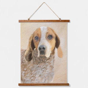 American English Coonhound Painting - Dog Art Wandteppich Mit Holzrahmen