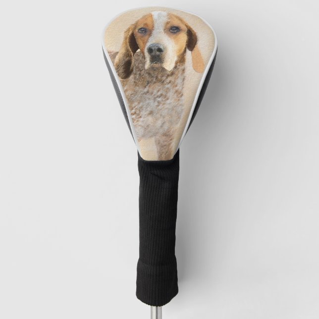 American English Coonhound Painting - Hundekunst Golf Headcover (Vorderseite)