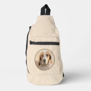 American English Coonhound Redtick Painting Dog Crossbody Bag