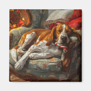 American English Foxhound Dog Weihnachtsfest Magnet