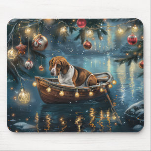 American English Foxhound Weihnachtsfest Reise Mousepad