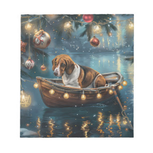 American English Foxhound Weihnachtsfest Reise Notizblock