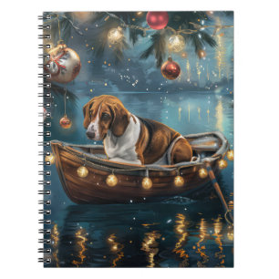 American English Foxhound Weihnachtsfest Reise Notizblock