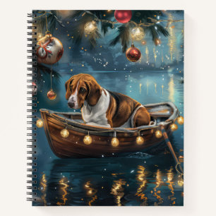 American English Foxhound Weihnachtsfest Reise Notizbuch