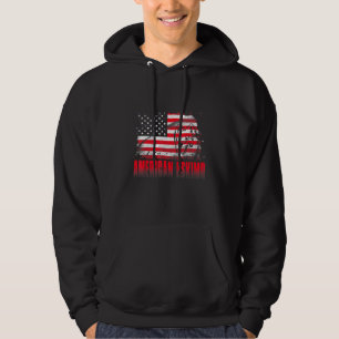 American Eskimo American Flag Hund Vater Hunde Mam Hoodie