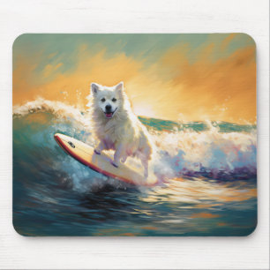 American Eskimo Beach Surfmalerei Mousepad