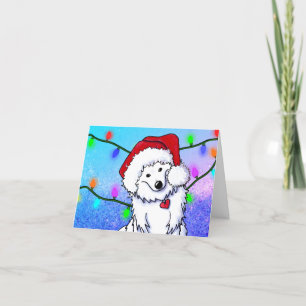 American Eskimo Christmas Card Feiertagskarte