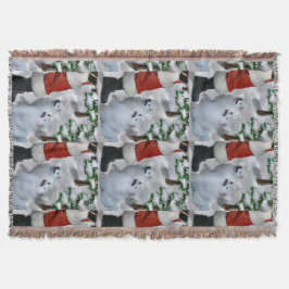 American Eskimo Christmas Decke