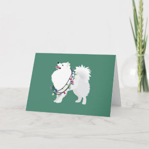 American Eskimo Christmas Design Feiertagskarte