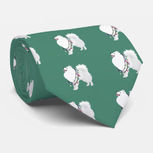 American Eskimo Christmas Design Krawatte