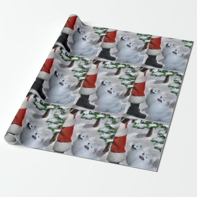 American Eskimo Christmas Geschenke Geschenkpapier (Ungerollt)