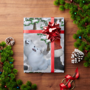 American Eskimo Christmas Geschenkpapier