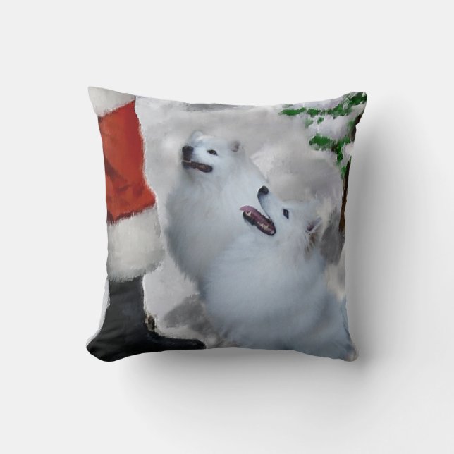 American Eskimo Christmas Kissen (Vorderseite)