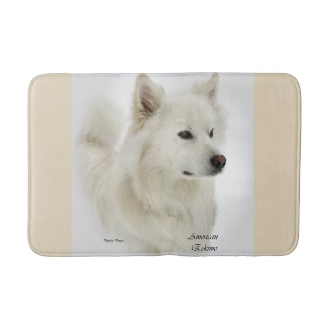 American Eskimo Dog Art Badematte (Vorderseite)