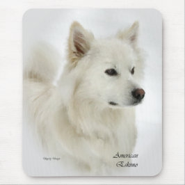 American Eskimo Dog Art Geschenke Mousepad