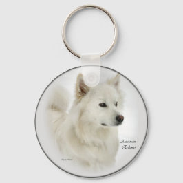 American Eskimo Dog Art Geschenke Schlüsselanhänger