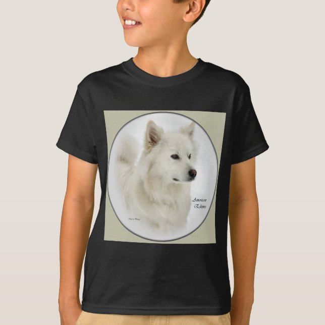 American Eskimo Dog Art Geschenke T-Shirt (Vorderseite)