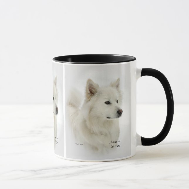 American Eskimo Dog Art Geschenke Tasse (Rechts)