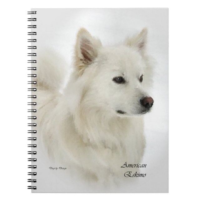 American Eskimo Dog Art Notizblock (Vorderseite)