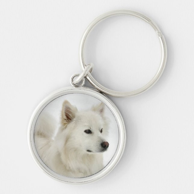American Eskimo Dog Art Schlüsselanhänger (Vorne)