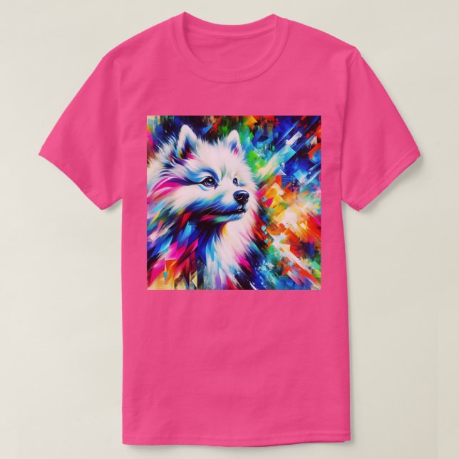American Eskimo Dog Art T-Shirt (Design vorne)