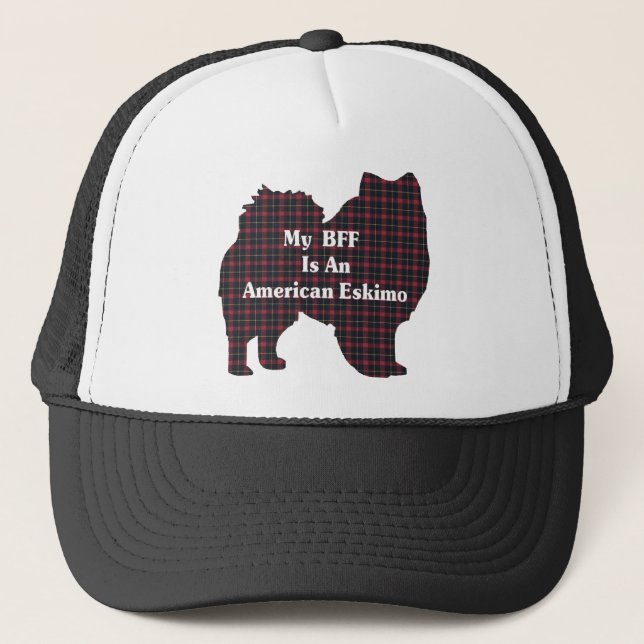 American Eskimo Dog BESTE FREUNDIN Hat Truckerkappe (Vorderseite)