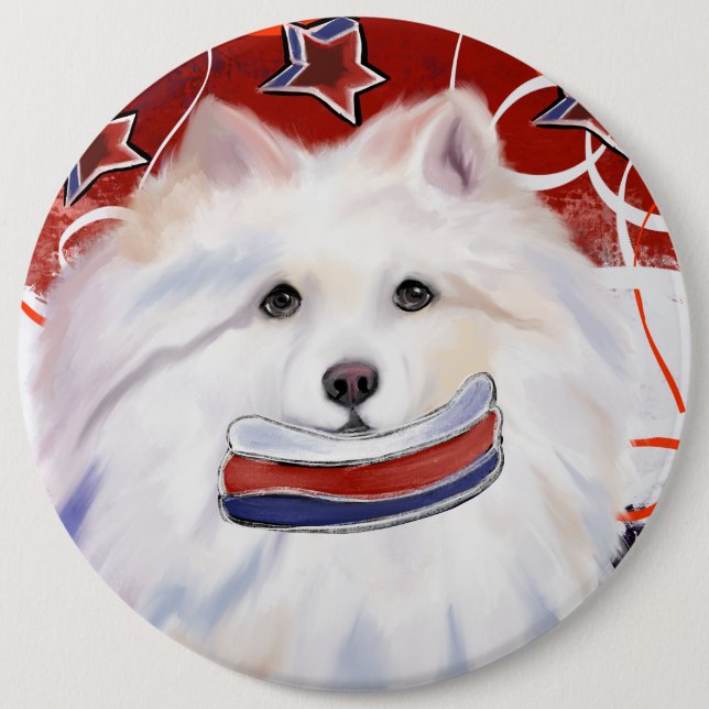 American Eskimo Dog Button (Vorderseite)