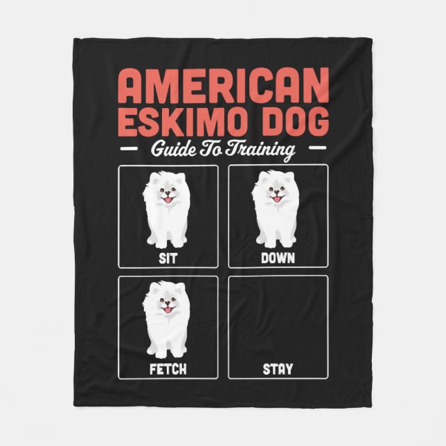American Eskimo Dog Guide Fleecedecke (Vorderseite)