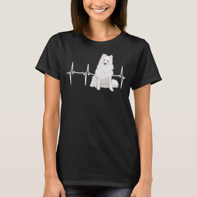 American Eskimo Dog Heartbeat T-Shirt (Vorderseite)