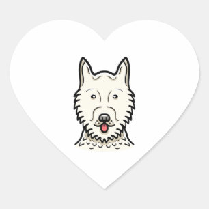 American Eskimo Dog Herz-Aufkleber