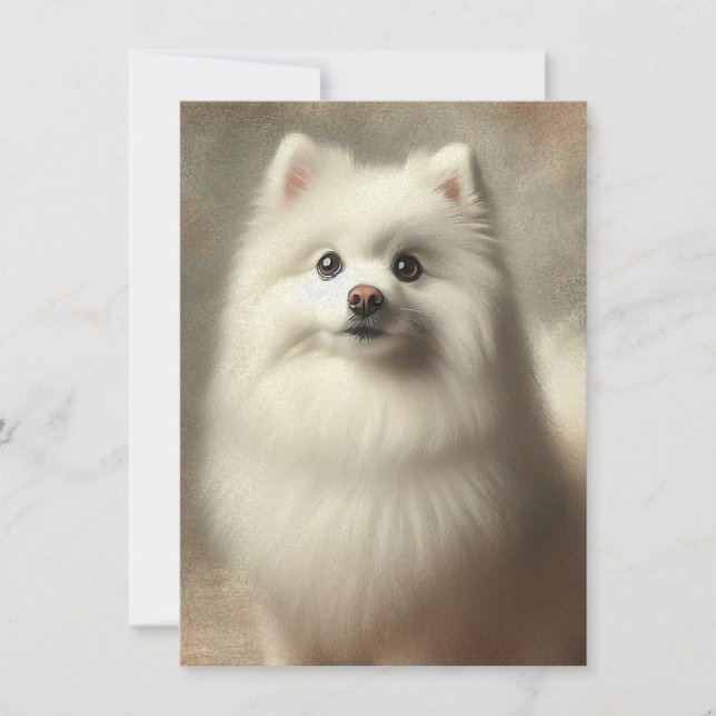 American Eskimo Dog Karte (Vorderseite)