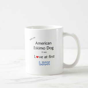 American Eskimo Dog Lick Design Tasse