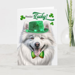 American Eskimo Dog Lucky St Patrick's Day Feiertagskarte