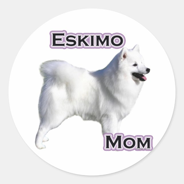 American Eskimo Dog Mama 4 - Aufkleber (Vorderseite)