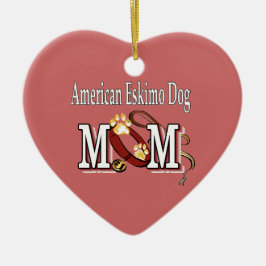 American Eskimo Dog MAMA Keramikornament